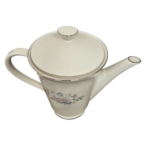 Lenox Charleston Coffee Teapot w/ Lid Floral 8.5" H - Picture 3 of 9